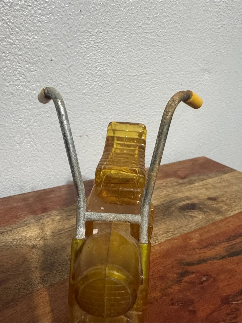 Vintage Avon Mini Bike Amber Glass Bottle Full 1970s Motorcycle Decanter Cologne - Picture 7 of 8
